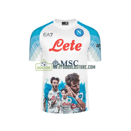 Napoli Trøje Face Game Kvaratskhelia 77 Mænd Hjemmebane Fodboldsæt 2022-2023 Kortærmet
