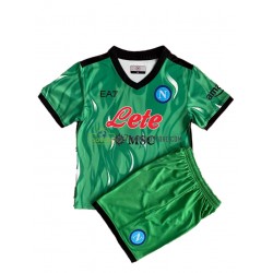 SSC Napoli Trøje Målmand Børn Hjemmebane Fodboldsæt 2021-2022 Kortærmet 