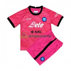 Napoli Trøje Målmand Børn Hjemmebane Fodboldsæt 2022-2023 Kortærmet