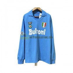 Napoli Trøje 1987 1988 Retro Mænd Hjemmebane Fodboldsæt Langærmet
