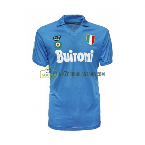 Napoli Trøje 1987 1988 Retro Mænd Hjemmebane Fodboldsæt Kortærmet