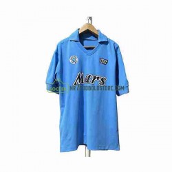 Napoli Trøje 1989 1990 Retro Mænd Hjemmebane Fodboldsæt Kortærmet