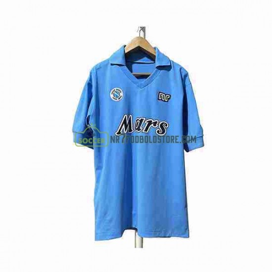 Napoli Trøje 1989 1990 Retro Mænd Hjemmebane Fodboldsæt Kortærmet