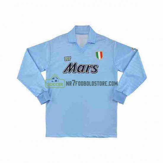 Napoli Trøje 1990 1991 Retro Mænd Hjemmebane Fodboldsæt Langærmet