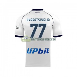 Napoli Trøje Khvicha Kvaratskhelia 77 Mænd Udebane Fodboldsæt 2023-2024 Kortærmet