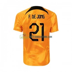 Holland Trøje Frenkie de Jong 21 Mænd Hjemmebane Fodboldsæt VM i fodbold 2022 Kortærmet