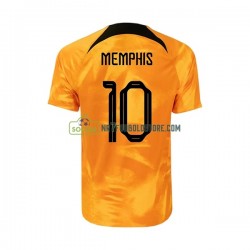 Holland Trøje Memphis 10 Mænd Hjemmebane Fodboldsæt VM i fodbold 2022 Kortærmet