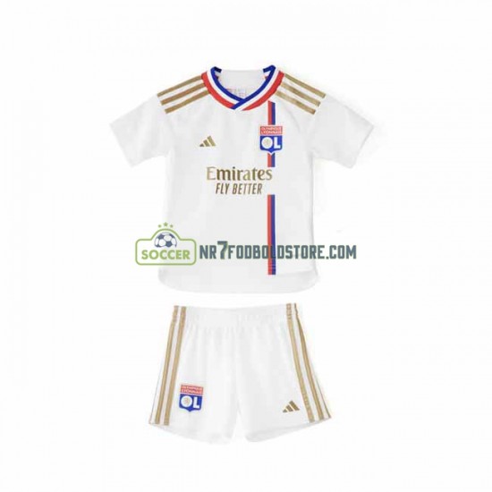 Olympique Lyon Trøje Børn Hjemmebane Fodboldsæt 2023-2024 Kortærmet