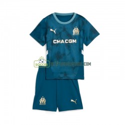 Olympique de Marseille Trøje Børn Udebane Fodboldsæt 2024-2025 Kortærmet