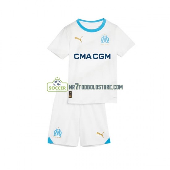 Olympique de Marseille Trøje Børn Hjemmebane Fodboldsæt 2023-2024 Kortærmet