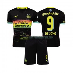 PSV Eindhoven Trøje DE JONG 9 Børn Udebane Fodboldsæt 2024-2025 Kortærmet