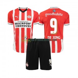 PSV Eindhoven Trøje DE JONG 9 Børn Hjemmebane Fodboldsæt 2024-2025 Kortærmet