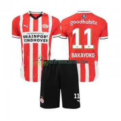 PSV Eindhoven Trøje Johan Bakayoko 11 Børn Hjemmebane Fodboldsæt 2024-2025 Kortærmet