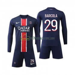 Paris Saint-Germain Trøje Bradley Barcola 29 Børn Hjemmebane Fodboldsæt 2024-2025 Langærmet