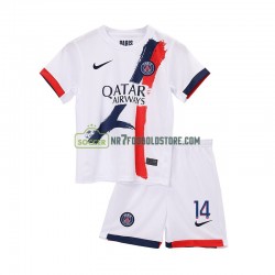Paris Saint-Germain Trøje Desire Doue 14 Børn Udebane Fodboldsæt 2024-2025 Kortærmet