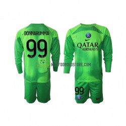 Paris Saint-Germain Trøje Donnarumma 99 Målmand Børn Hjemmebane Fodboldsæt 2022-2023 Langærmet