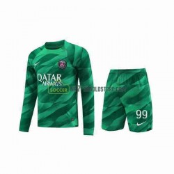 Paris Saint-Germain Trøje Donnarumma 99 Målmand Børn Hjemmebane Fodboldsæt 2023-2024 Langærmet