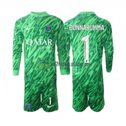 Paris Saint-Germain Trøje Gianluigi Donnarumma 1 Målmand Børn Udebane Fodboldsæt 2024-2025 Langærmet