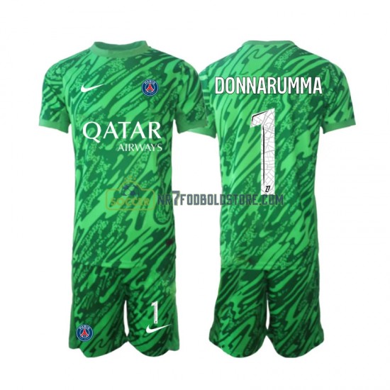 Paris Saint-Germain Trøje Gianluigi Donnarumma 1 Målmand Børn Udebane Fodboldsæt 2024-2025 Kortærmet