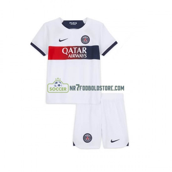 Paris Saint-Germain Trøje Børn Udebane Fodboldsæt 2023-2024 Kortærmet