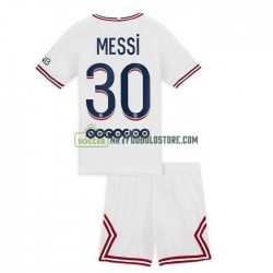Paris Saint-Germain Trøje Lionel Messi 30 Børn 4 Valg Fodboldsæt 2021-2022 Kortærmet
