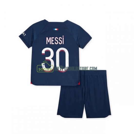 Paris Saint-Germain Trøje Lionel Messi 30 Børn Hjemmebane Fodboldsæt 2023-2024 Kortærmet