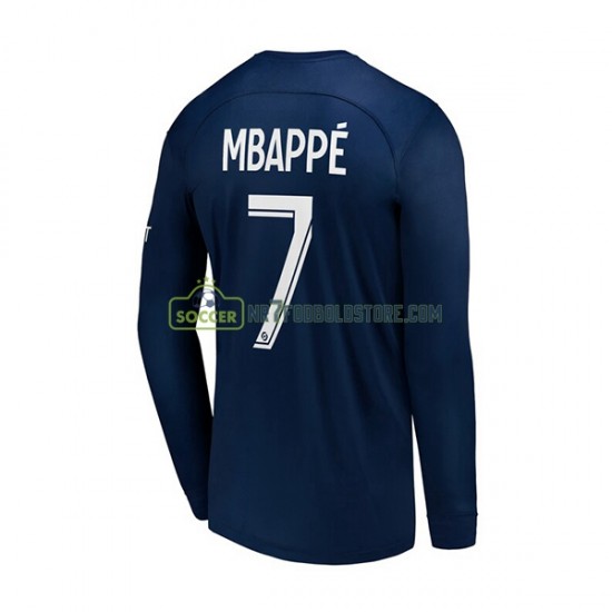 Paris Saint-Germain Trøje Mbappé 7 Mænd Hjemmebane Fodboldsæt 2022-2023 Langærmet