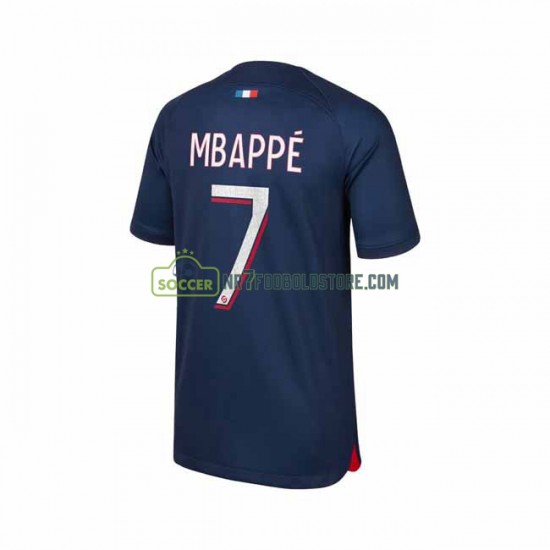 Paris Saint-Germain Trøje Mbappé 7 Mænd Hjemmebane Fodboldsæt 2023-2024 Kortærmet
