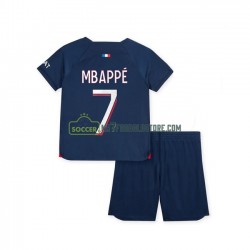 Paris Saint-Germain Trøje Mbappé 7 Børn Hjemmebane Fodboldsæt 2023-2024 Kortærmet