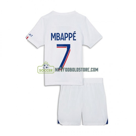 Paris Saint-Germain Trøje Mbappé 7 Børn 3. Valg Fodboldsæt 2022-2023 Kortærmet