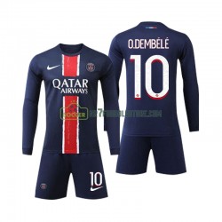 Paris Saint-Germain Trøje O Dembele 10 Børn Hjemmebane Fodboldsæt 2024-2025 Langærmet