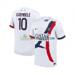 Paris Saint-Germain Trøje Ousmane Dembele 10 Mænd Udebane Fodboldsæt 2024-2025 Kortærmet