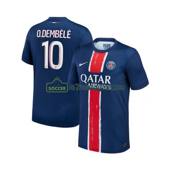 Paris Saint-Germain Trøje Ousmane Dembele 10 Mænd Hjemmebane Fodboldsæt 2024-2025 Kortærmet
