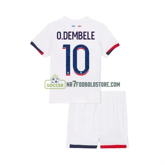 Paris Saint-Germain Trøje Ousmane Dembele 10 Børn Udebane Fodboldsæt 2024-2025 Kortærmet
