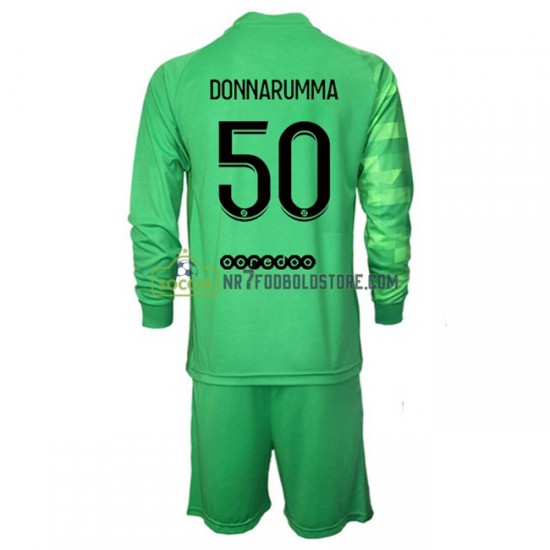 Paris Saint-Germain Trøje Målmand Gianluigi Donnarumma 50 Børn 3 Valg Fodboldsæt 2021-2022 Langærmet 