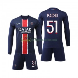 Paris Saint-Germain Trøje Pacho 51 Børn Hjemmebane Fodboldsæt 2024-2025 Langærmet