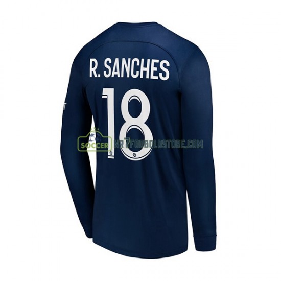 Paris Saint-Germain Trøje R.Sanches 18 Mænd Hjemmebane Fodboldsæt 2022-2023 Langærmet