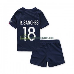 Paris Saint-Germain Trøje R.Sanches 18 Børn Hjemmebane Fodboldsæt 2022-2023 Kortærmet
