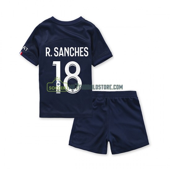 Paris Saint-Germain Trøje R.Sanches 18 Børn Hjemmebane Fodboldsæt 2022-2023 Kortærmet