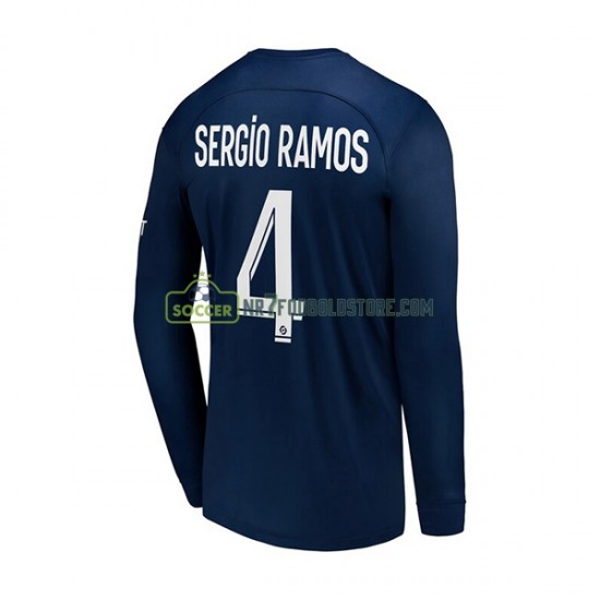 Paris Saint-Germain Trøje Sergio Ramos 4 Mænd Hjemmebane Fodboldsæt 2022-2023 Langærmet