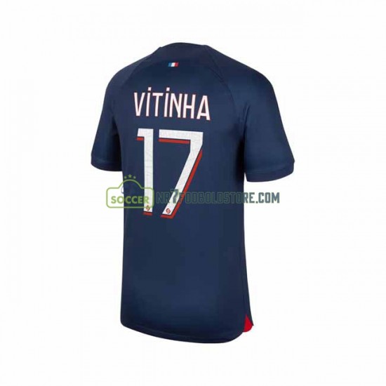 Paris Saint-Germain Trøje Vitinha 17 Mænd Hjemmebane Fodboldsæt 2023-2024 Kortærmet