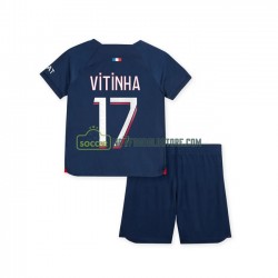 Paris Saint-Germain Trøje Vitinha 17 Børn Hjemmebane Fodboldsæt 2023-2024 Kortærmet