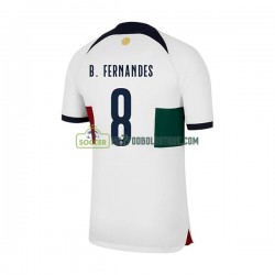 Portugal Trøje B.Fernandes 8 Mænd Udebane Fodboldsæt VM i fodbold 2022 Kortærmet
