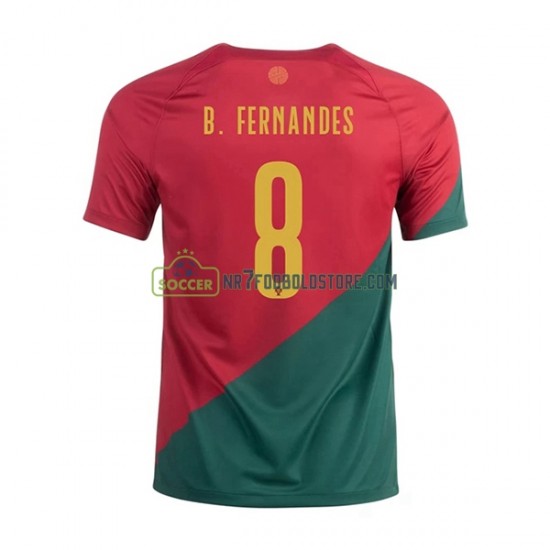 Portugal Trøje B.Fernandes 8 Mænd Hjemmebane Fodboldsæt VM i fodbold 2022 Kortærmet