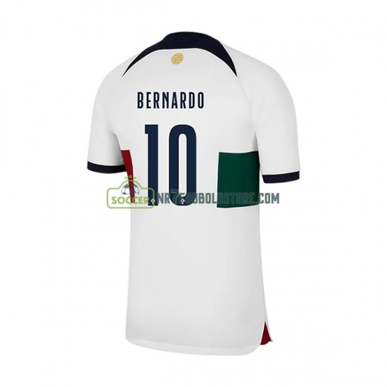 Portugal Trøje Bernardo 10 Mænd Udebane Fodboldsæt VM i fodbold 2022 Kortærmet