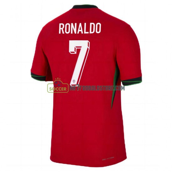 Portugal Trøje Cristiano Ronaldo 7 Mænd Hjemmebane Fodboldsæt Euro 2024 Kortærmet
