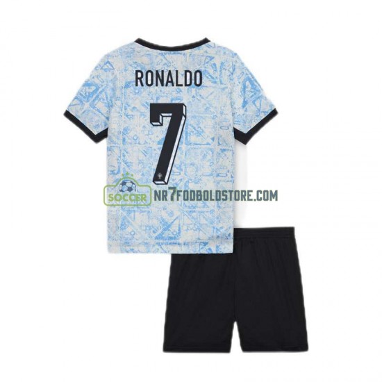 Portugal Trøje Cristiano Ronaldo 7 Børn Udebane Fodboldsæt Euro 2024 Kortærmet