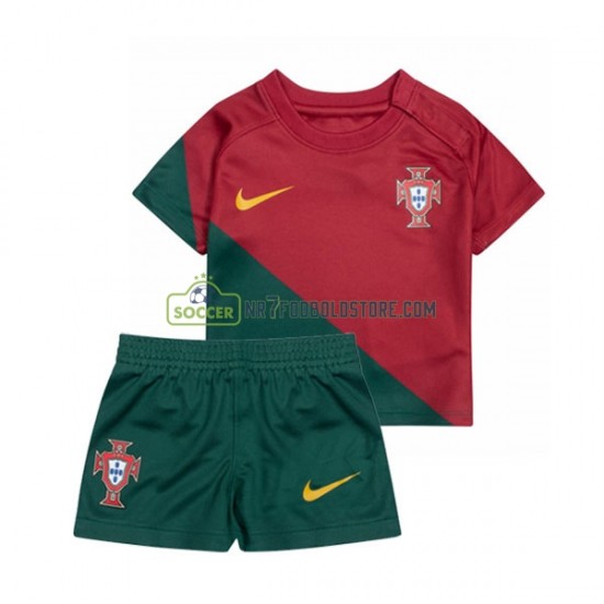 Portugal Trøje Børn Hjemmebane Fodboldsæt VM i fodbold 2022 Kortærmet