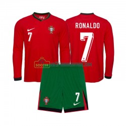 Portugal Trøje Ronaldo 7 Børn Hjemmebane Fodboldsæt Euro 2024 Langærmet