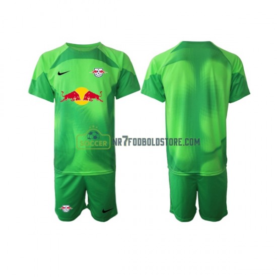 RB Leipzig Trøje Målmand Børn Udebane Fodboldsæt 2022-2023 Kortærmet